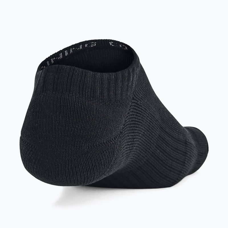 Under Armour Training Cotton No Show Socks 3 pairs black/black/white 8