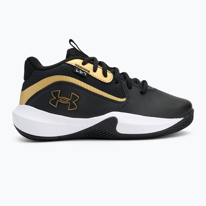 Detská basketbalová obuv Under Armour GS Lockdown 7 black/black/metallic gold 2