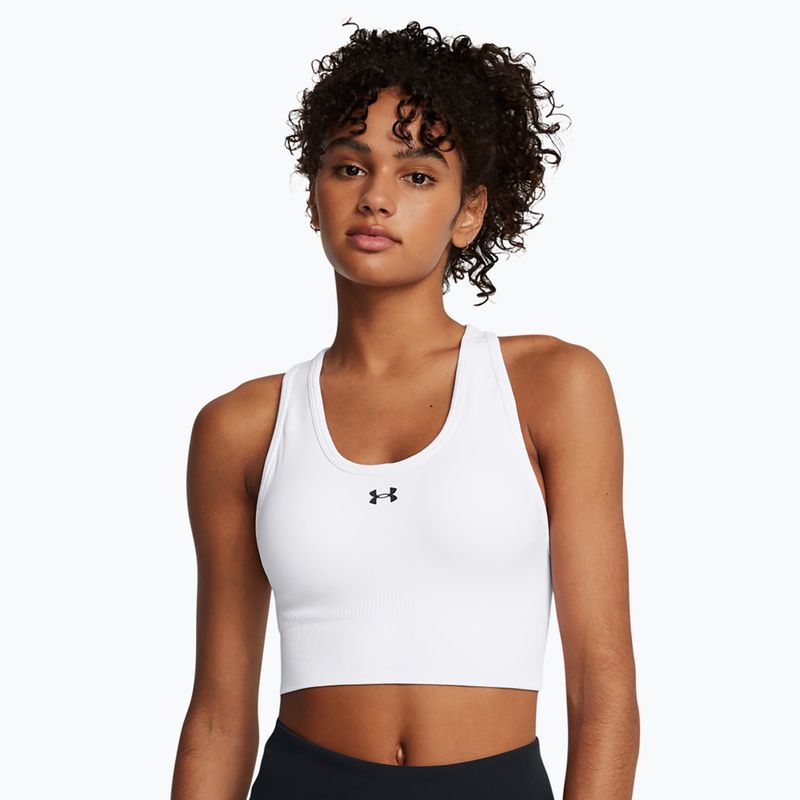 Fitness podprsenka Under Armour Vanish Seamless Mid Branded biela/čierna