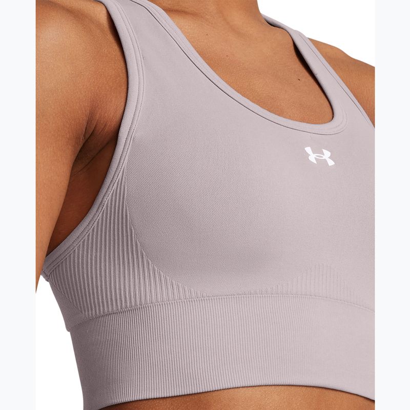 Tréningová podprsenka Under Armour Vanish Seamless Mid Branded tetra gray/white 3