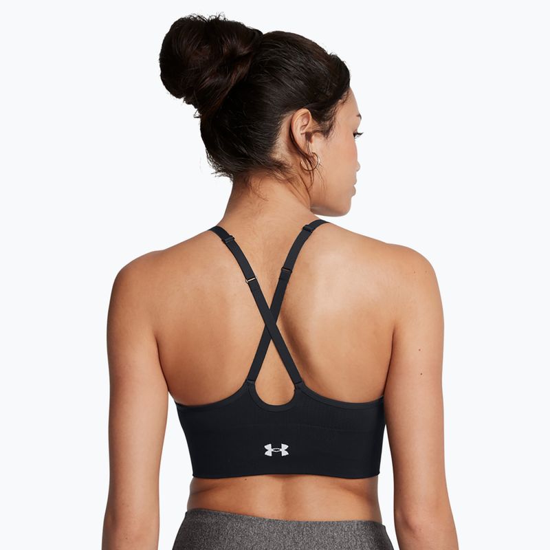 Fitness podprsenka Under Armour Vanish Seamless Low čierna/biela 2
