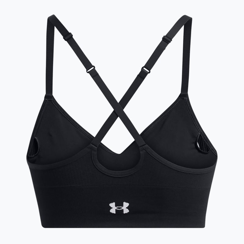 Fitness podprsenka Under Armour Vanish Seamless Low čierna/biela 5