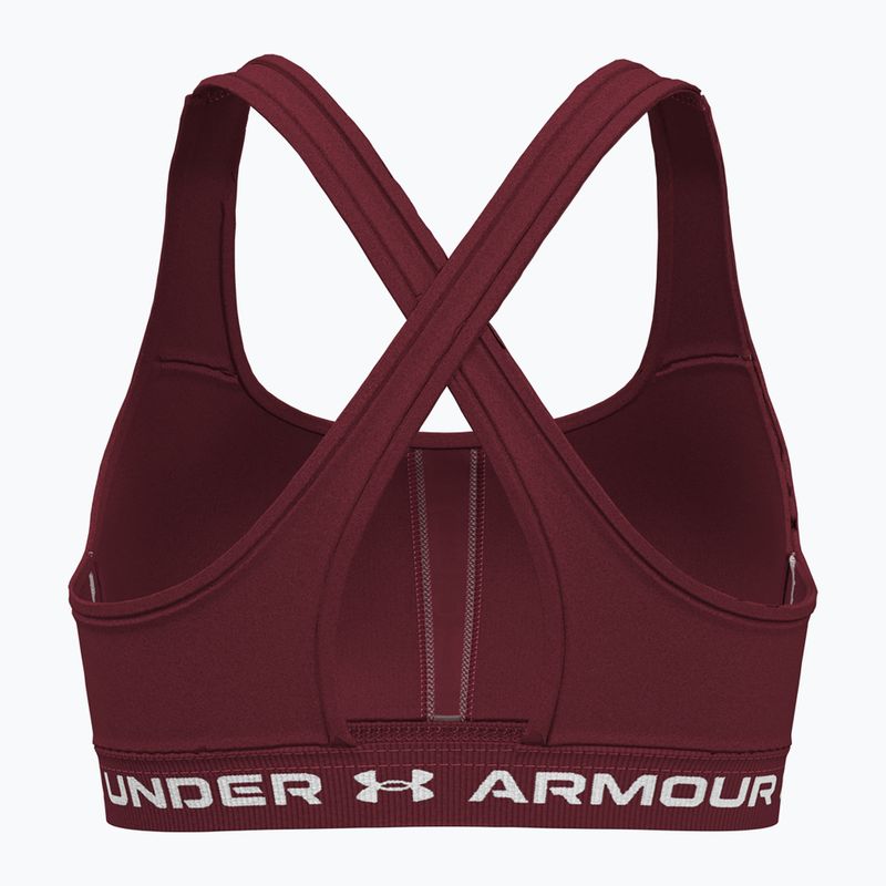 Fitness podprsenka  Under Armour Crossback Mid cardinal/cardinal 2