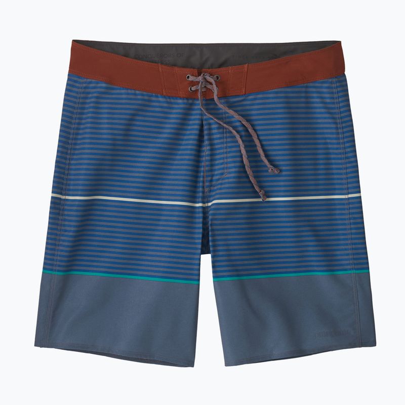 Pánske šortky Patagonia Hydropeak Boardshorts olivas stripe/utility blue 3