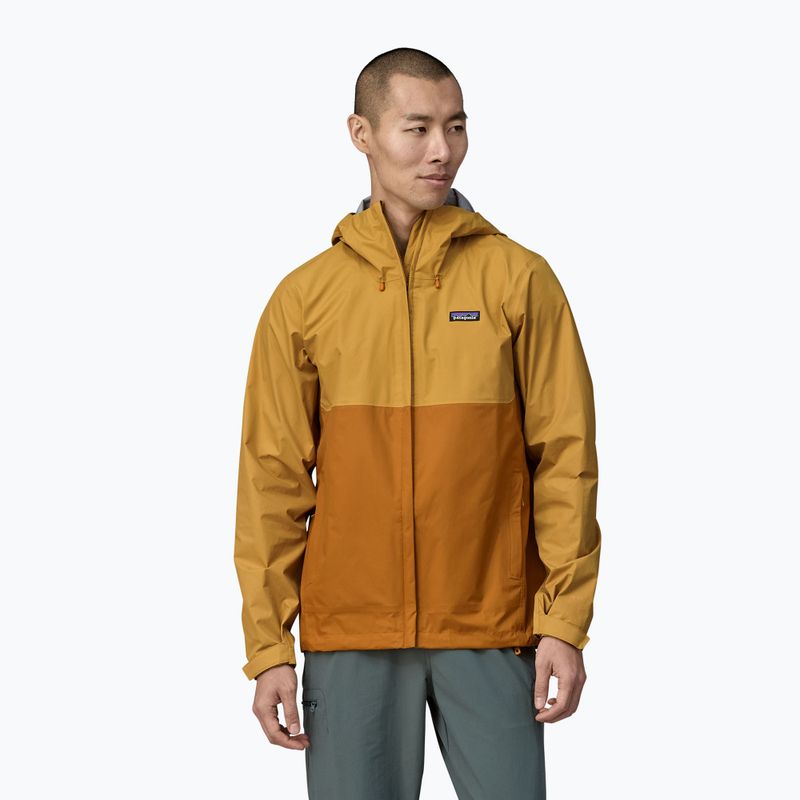 Pánska bunda do dažďa Patagonia Torrentshell 3L Rain golden caramel