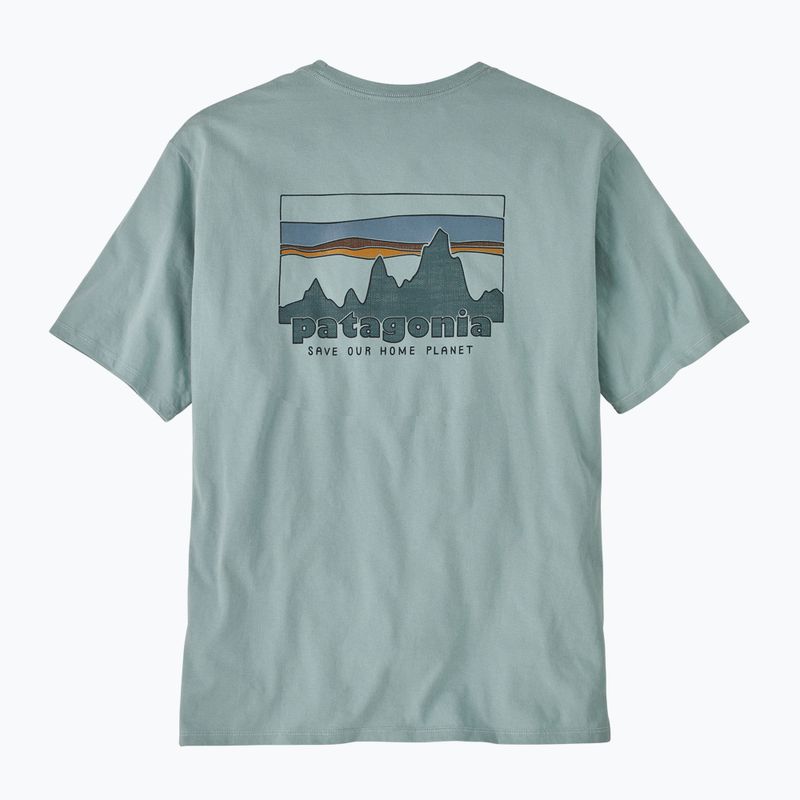 Pánske tričko Patagonia '73 Skyline Organic thermal blue 5