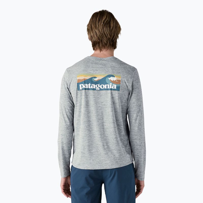 Pánske tričko Patagonia Cap Cool Daily Graphic Shirt-Waters boardshort logo abalone blue/feather grey 2