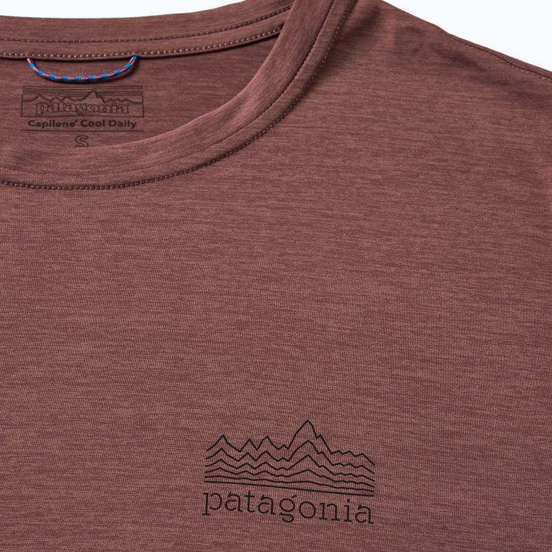 Pánske tričko Patagonia Cap Cool Daily Graphic Shirt strataspire/dulse mauve x-dye longsleeve 3