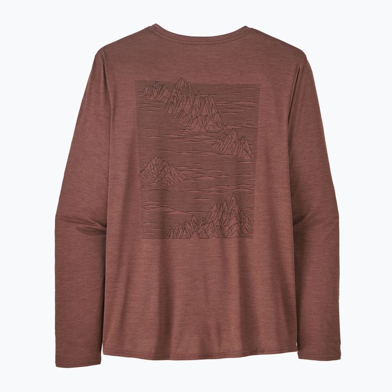 Pánske tričko Patagonia Cap Cool Daily Graphic Shirt strataspire/dulse mauve x-dye longsleeve 5