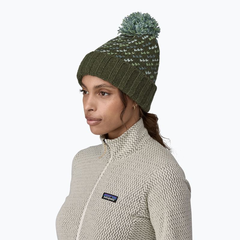 Zimná čiapka Patagonia Snowbelle fisherman stitch/pine needle green 2