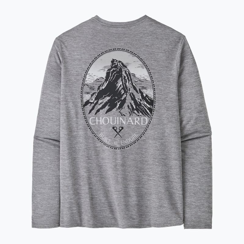 Pánske tričko longsleeve Patagonia Cap Cool Daily Graphic Lands chouinard crest/feather grey 5