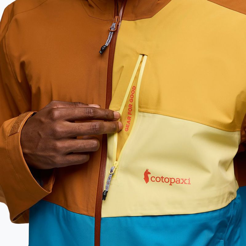 Pánska bunda do dažďa Cotopaxi Impermeo 3L Hooded Shell sienna/lake 11