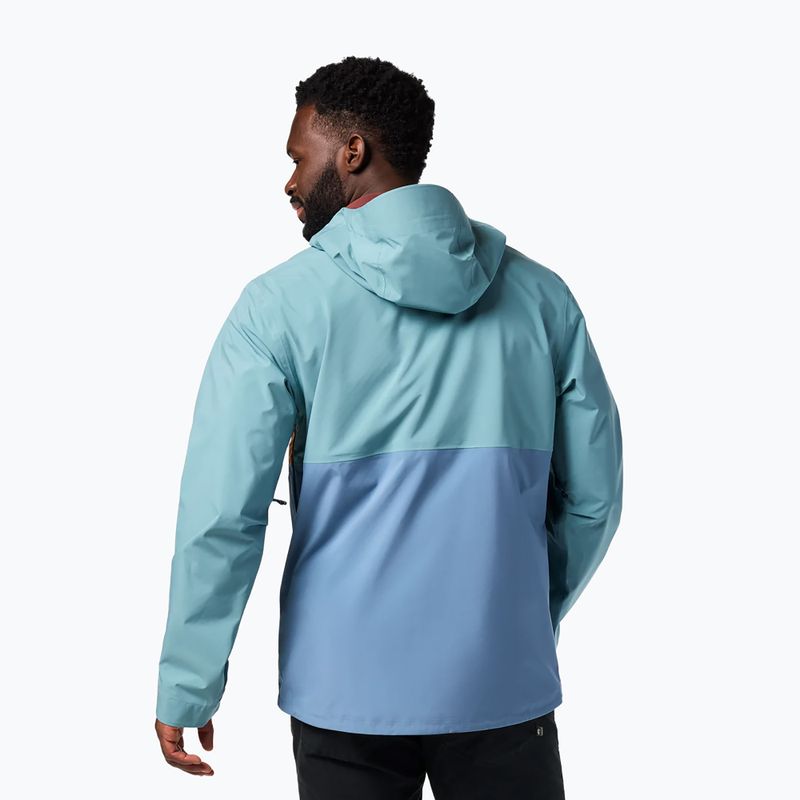 Pánska softshellová bunda Cotopaxi Impermeo 3L Hooded Shell everglade and steel blue 2