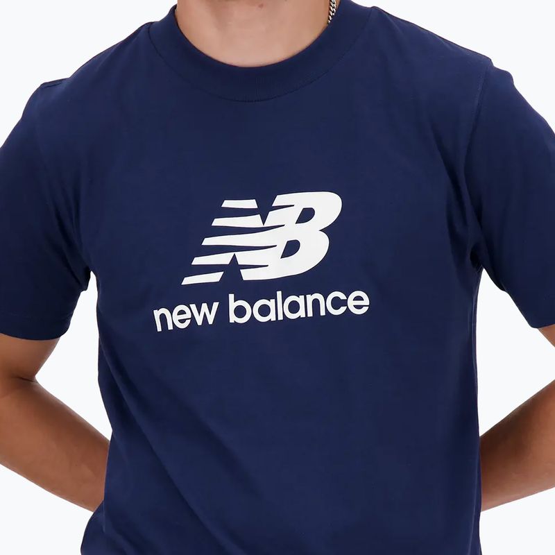 Pánske tričko New Balance Stacked Logo navy 4