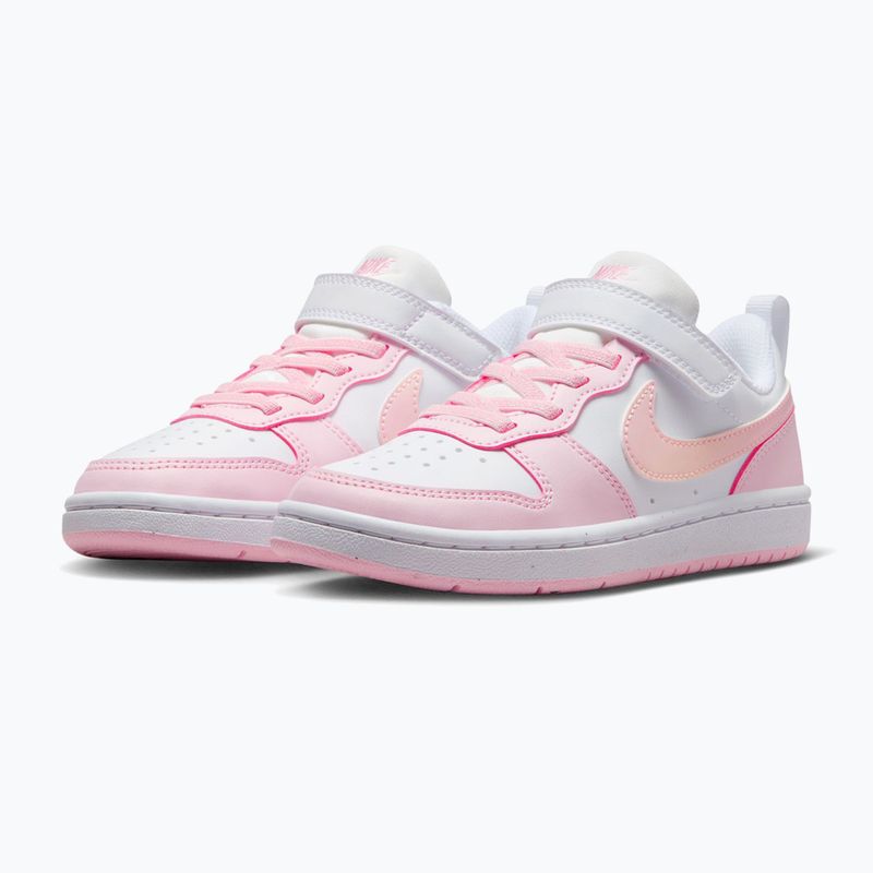 Detské topánky Nike Court Borough Low Recraft white/pink foam 3