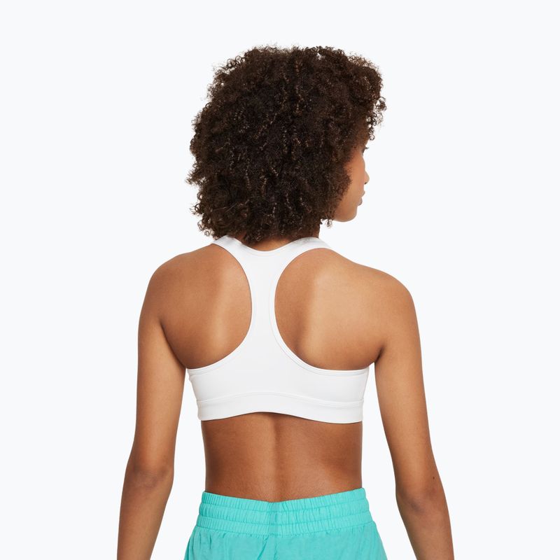 Detská tréningová podprsenka Nike Swoosh white/pure platinum 3