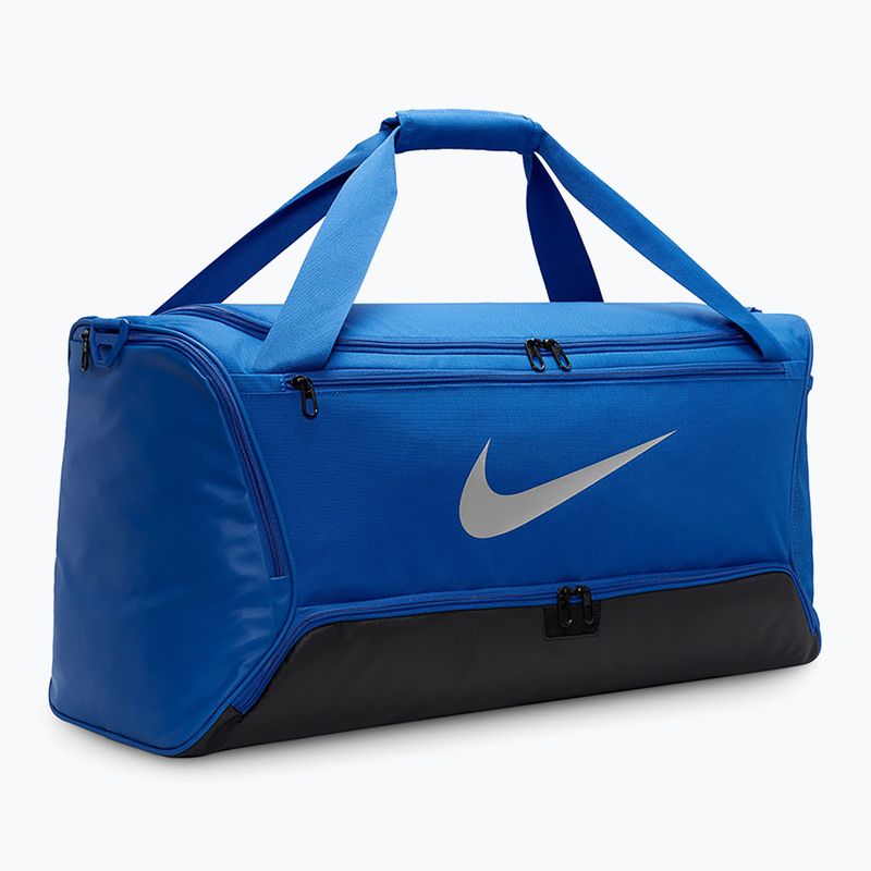 Tréningová taška Nike Brasilia 9,5 60 l game royal/čierna/metalická strieborná 4