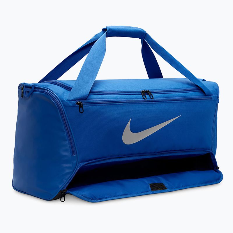 Tréningová taška Nike Brasilia 9,5 60 l game royal/čierna/metalická strieborná 5