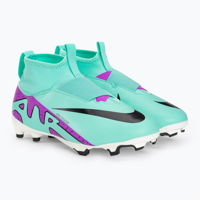 Detské kopačky Nike Jr Zoom Mercurial Superfly 9 Academy FG/MG hyper turquoise/black/ white/fuchsia dream 4