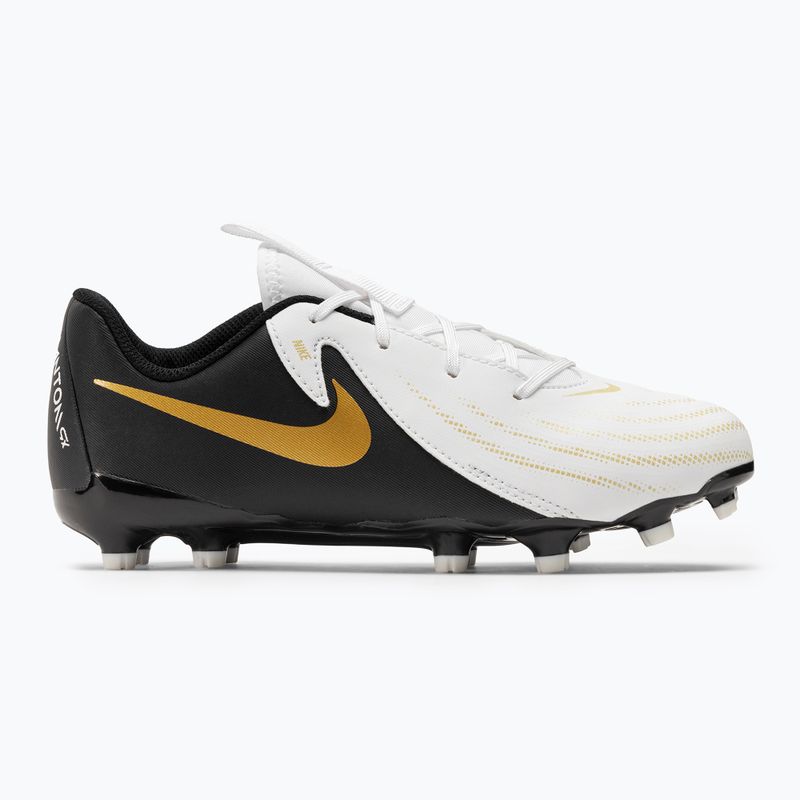 Detské kopačky Nike Phantom GX II Academy FG/MG Junior white/metallic gold coin/black 2