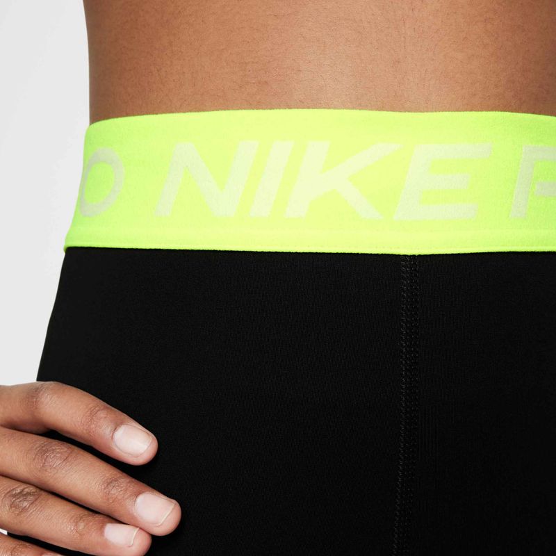 Detské legíny Nike Pro Dri-FIT comet black/volt/white 4