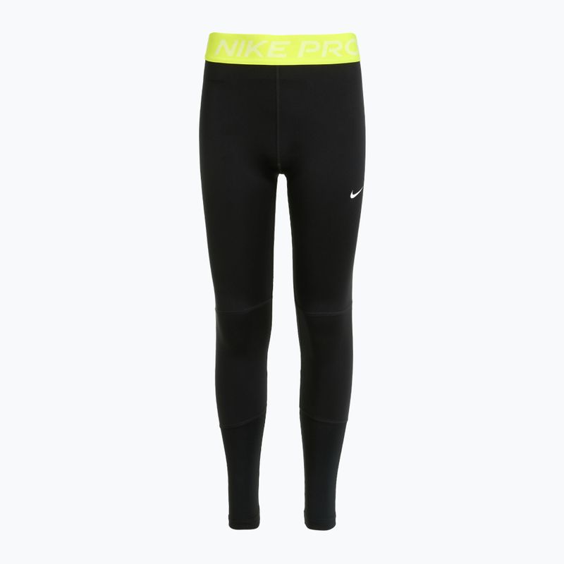 Detské legíny Nike Pro Dri-FIT comet black/volt/white 6