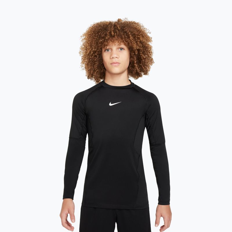 Detské tričko longsleeve Nike Pro Dri-Fit black/white