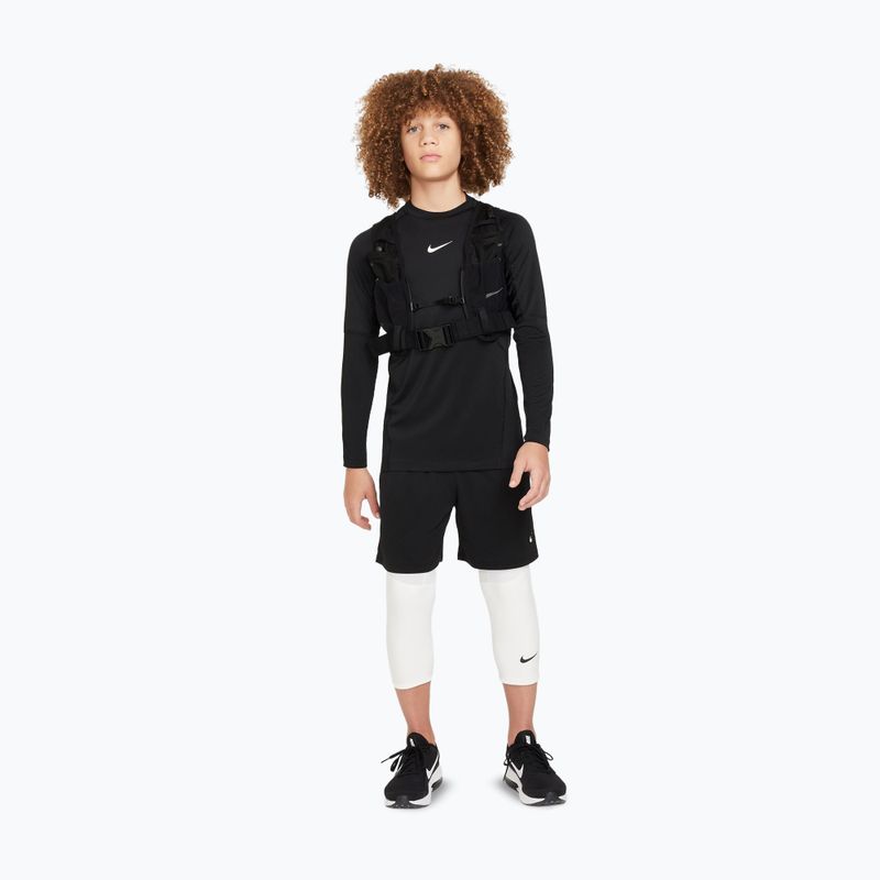 Detské tričko longsleeve Nike Pro Dri-Fit black/white 2