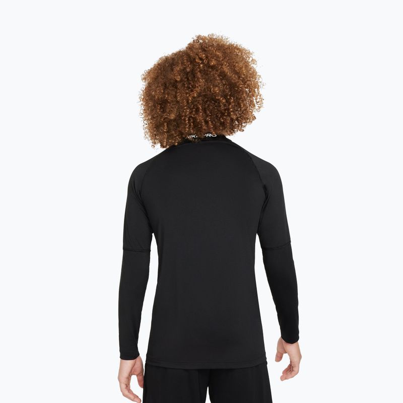 Detské tričko longsleeve Nike Pro Dri-Fit black/white 3