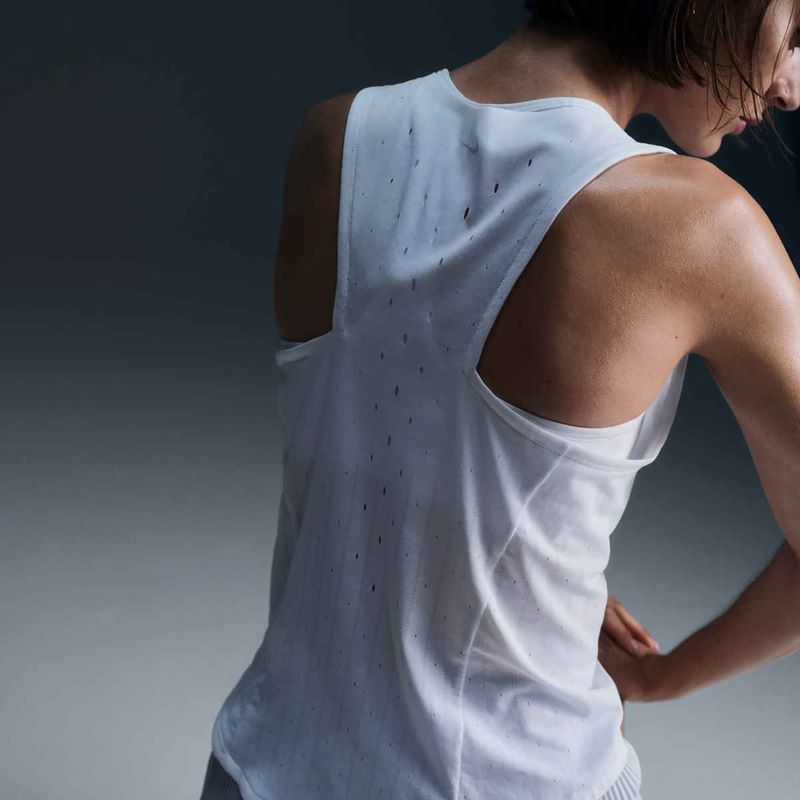 Dámske bežecké tričko Nike AeroSwift Dri-Fit ADV Singlet white / black / black 5