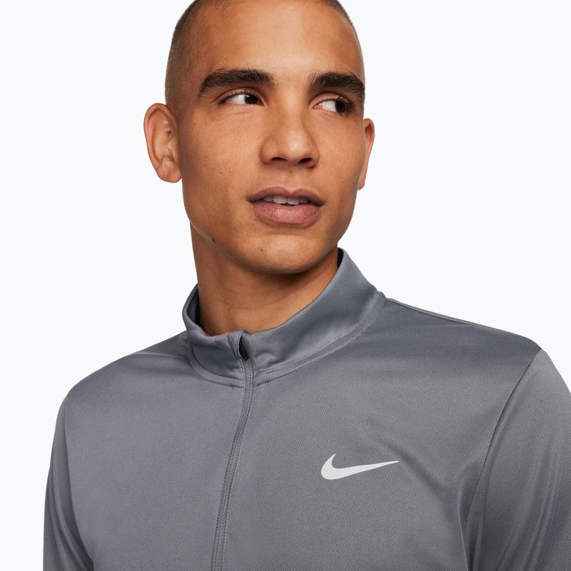 Pánska bežecká mikina Nike Pacer Dri-Fit 1/2 Zip smoke grey 4