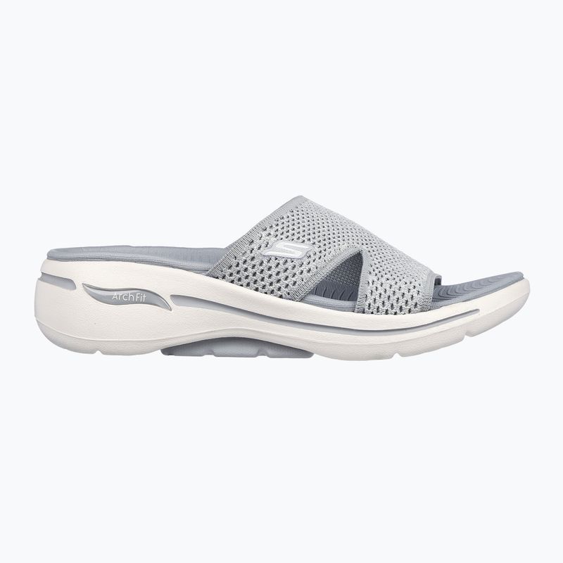 Dámske šľapky SKECHERS Go Walk Arch Fit Joyful gray 9