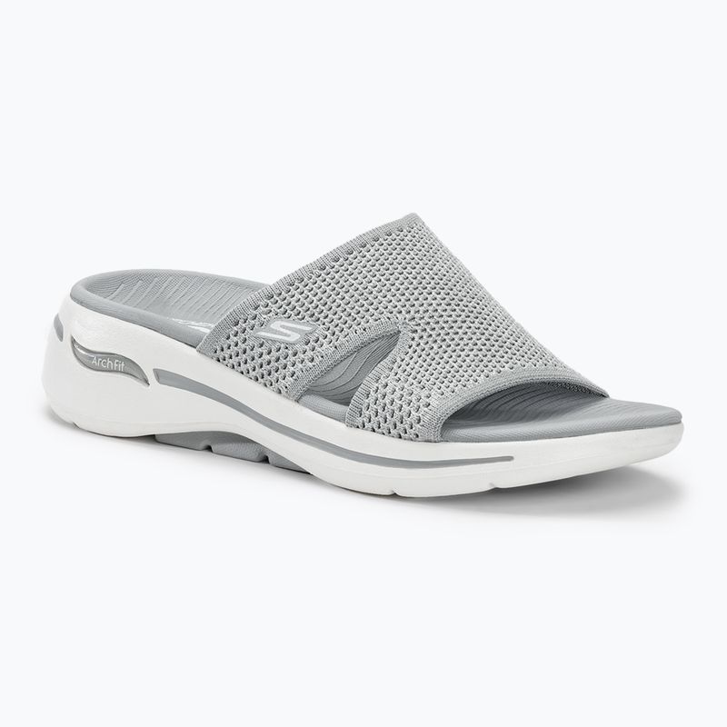 Dámske šľapky SKECHERS Go Walk Arch Fit Joyful gray