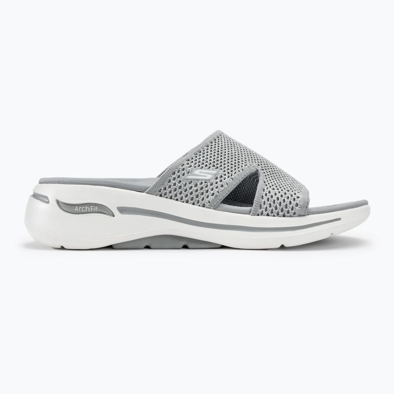Dámske šľapky SKECHERS Go Walk Arch Fit Joyful gray 2