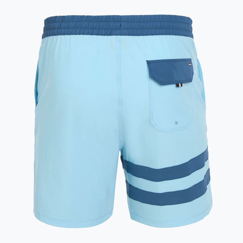 Pánske plavecké šortky Hurley Phantom Eco Block Party Volley 17" blue dream 2