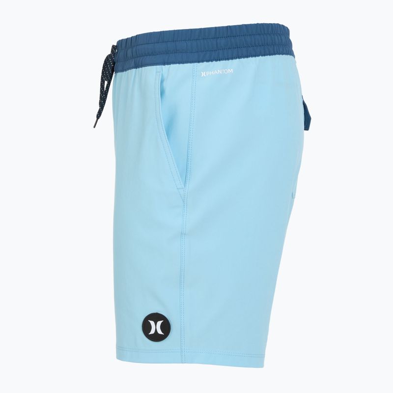 Pánske plavecké šortky Hurley Phantom Eco Block Party Volley 17" blue dream 3