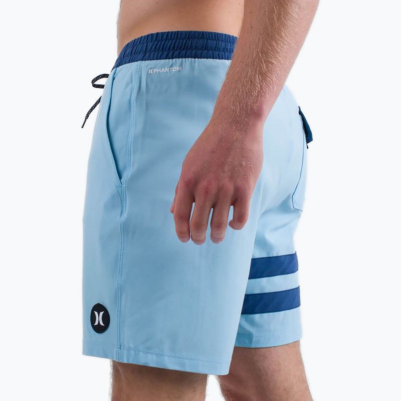 Pánske plavecké šortky Hurley Phantom Eco Block Party Volley 17" blue dream 6