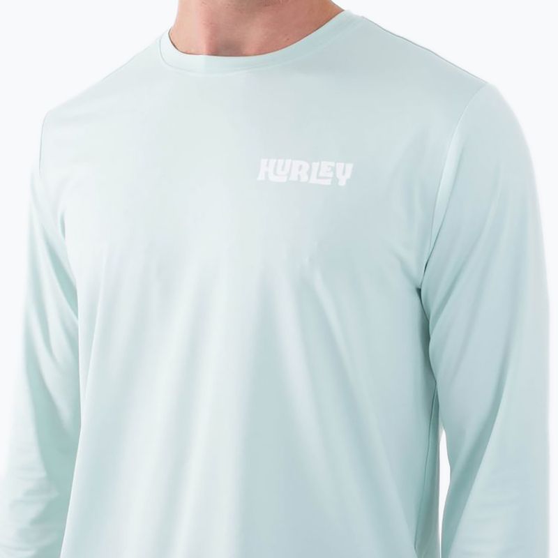 Pánske tričko Hurley Everyday Hybrid Upf brown kelp s dlhým rukávom 5