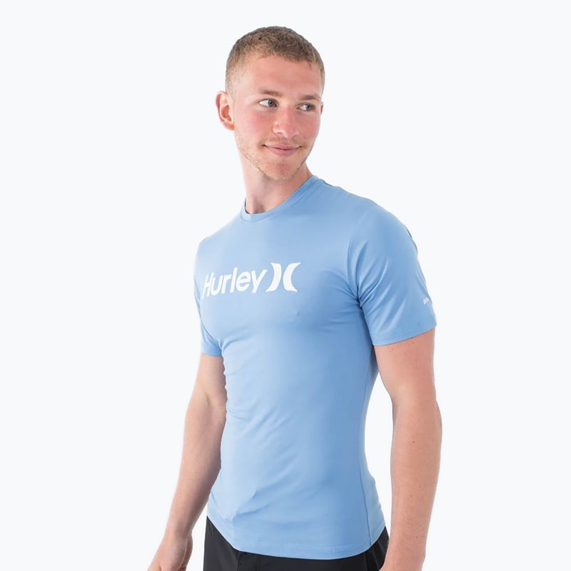 Pánske tričko Hurley O&O Quickdry Rashguard aquifer 3
