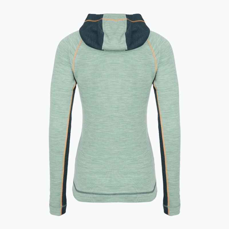 Dámska termo mikina Thermal Merino Base Layer 1/2 Zip Hoodie Boxed twilight/arctic green 2