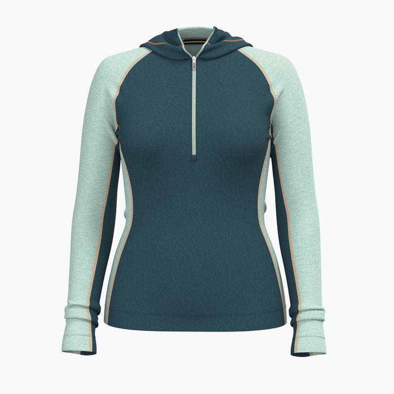 Dámska termo mikina Thermal Merino Base Layer 1/2 Zip Hoodie Boxed twilight/arctic green