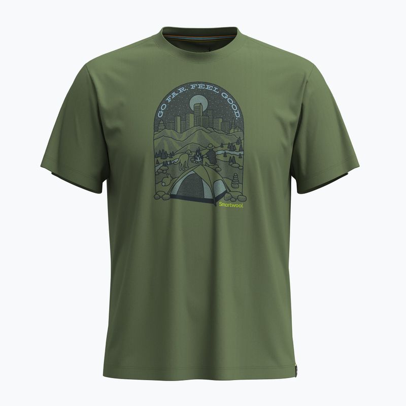 Pánske tričko Smartwool Streets to Peaks Graphic fern green
