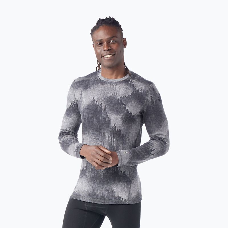 Pánsky termoaktívny longsleeve Smartwool Merino 250 Baselayer Crew Boxed charcoal foggy pines