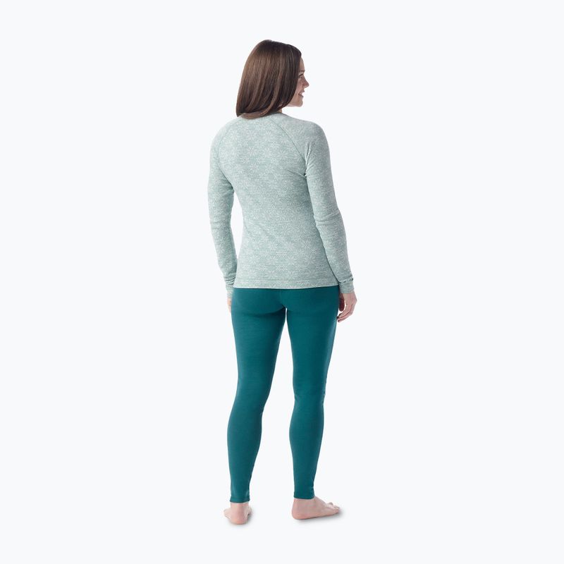 Dámska termoaktívna mikina Smartwool Merino 250 Baselayer Crew Boxed arctic green digi snow 2