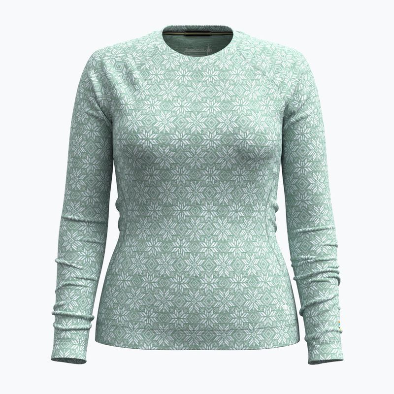 Dámska termoaktívna mikina Smartwool Merino 250 Baselayer Crew Boxed arctic green digi snow 3