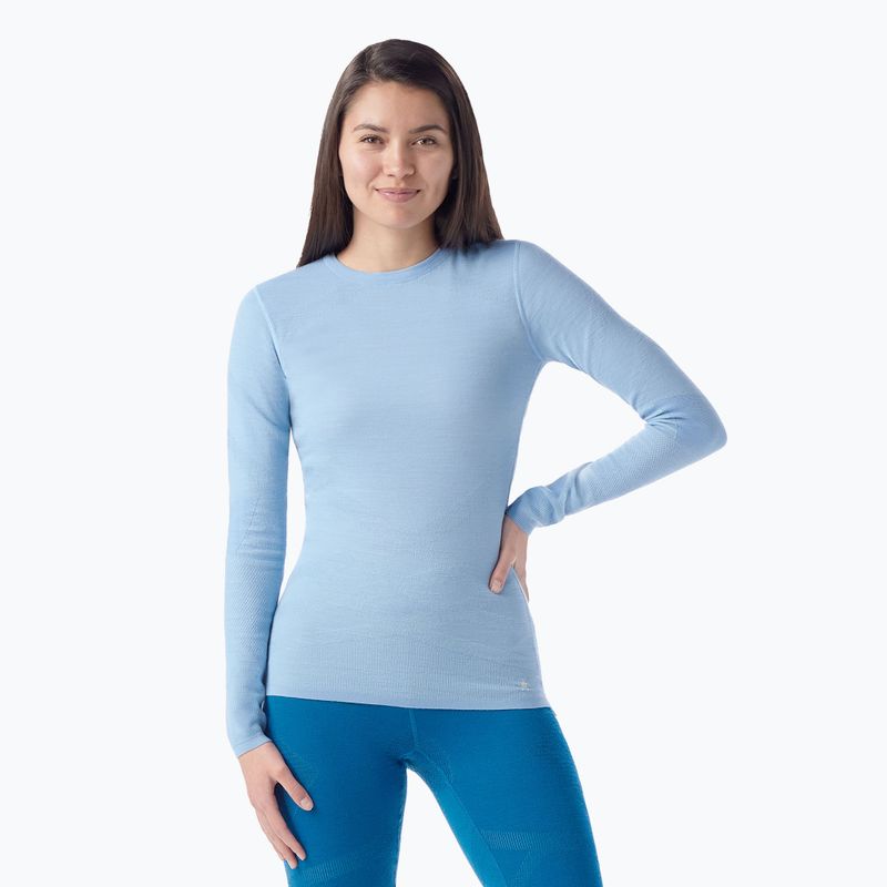 Dámska termoakčná mikina Smartwool Intraknit Thermal Merino Baselayer Crew serene blue/white