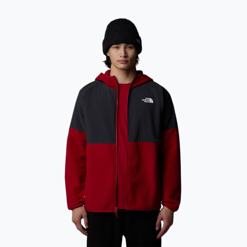 Pánska mikina The North Face Glacier Heavyweight Full Zip HD garnet red/asphalt grey 4