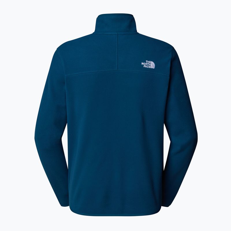 Pánska mikina The North Face 100 Glacier 1/4 Zip midnight petrol 2