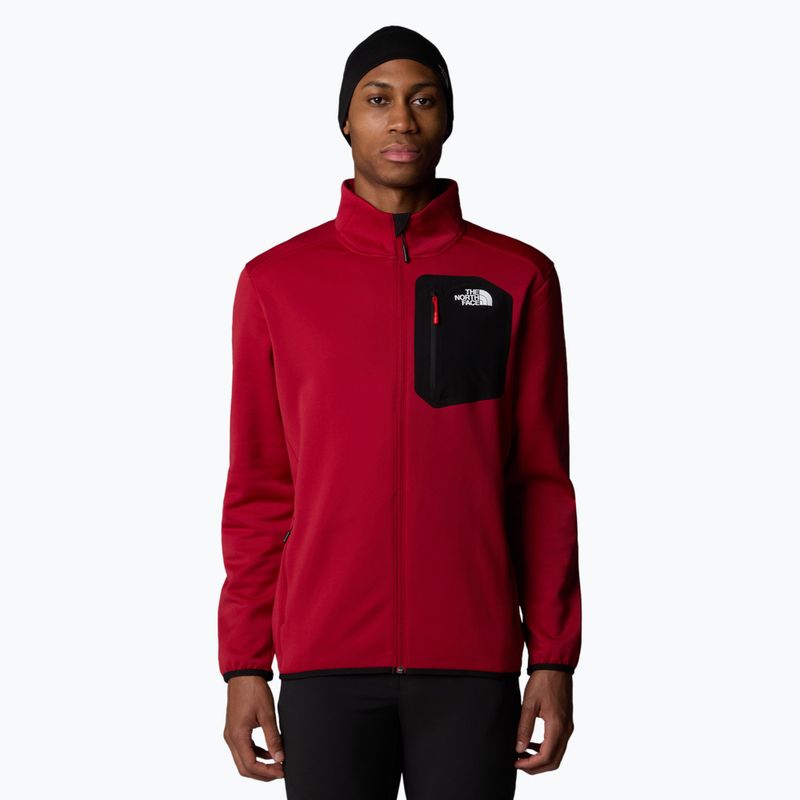 Pánska mikina The North Face Crest FZ garnet red/black