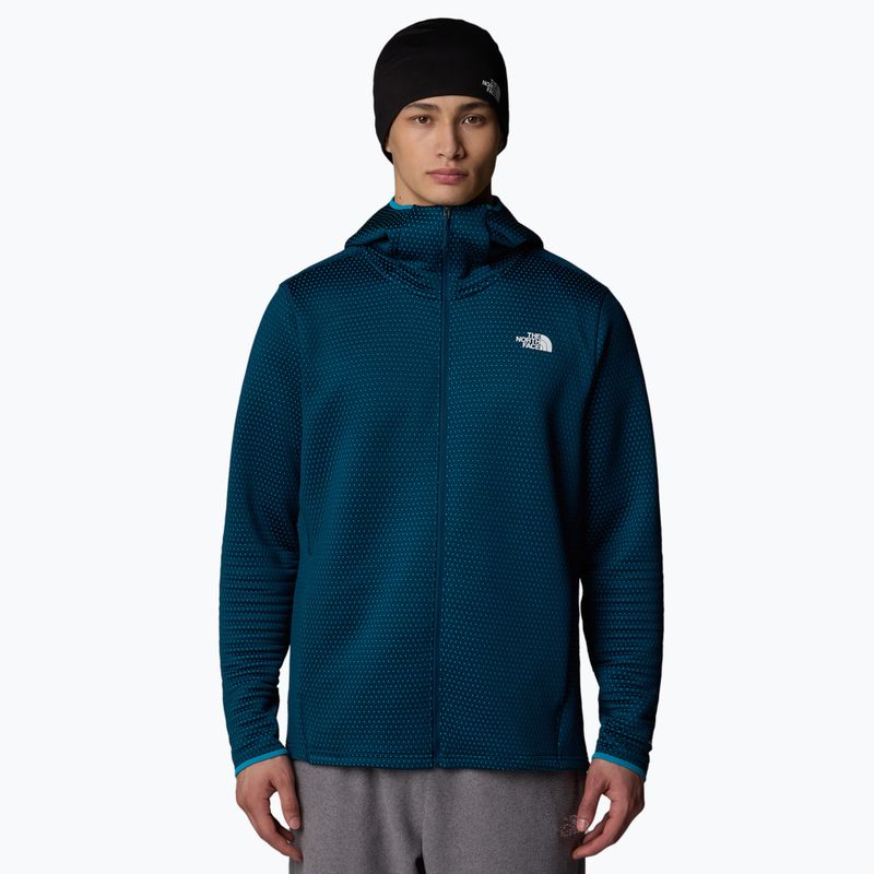 Pánska trekingová mikina The North Face Vertical Thermal FZ Hoodie midnight petrol